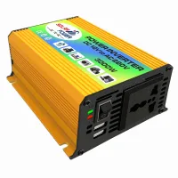 AutoAccessories Tang I Generation 12V to 220V 3000W Intelligent Car Power Inverter with Dual USB(Yellow)