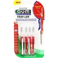ที่แปรงซอกฟัน Gum TRAV-LER แพ็ค 4 ชิ้น ขนาด 0.8 mm. (Gum Proxa Brush Interdental Brush)