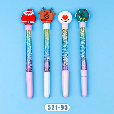 Bv&amp;Bv (พร้อมส่งในไทย🇹🇭) Christmas Pen Black Sign Pen ปากกาหมึกสีดำปากกา คริสต์มาสปากกาสีดำ ลายคริสต์มาส ปากกาเจล คุณภาพดี ปากกานักเรียน ปากกาเจลน่