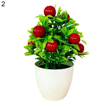 High Simulation LED Bonsai Fruit Tree Light Artificial LED Orange