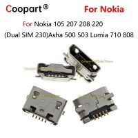 5-20ชิ้นแจ็คไมโคร USB ขั้วต่อชาร์จพอร์ตซ็อกเก็ตด็อคสำหรับ Nokia 105 207 208 220 225ซิมคู่230 Asha 500 503 Lumia 710 808