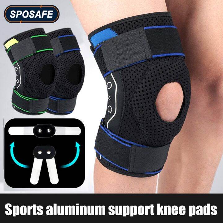 Sports Hinged Knee Support Brace with Side Stabilizer & EVA Pads for