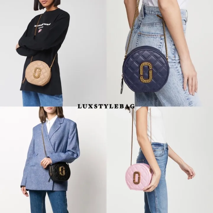 Marc Jacobs The Status Round Crossbody Chain Sling Bag Black Navy Blue Pink Nude Lazada