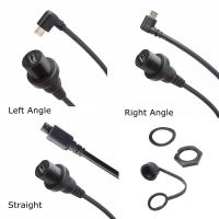 Kabel Ekstensi Tahan Air Dudukan Panel AUX Male To Female 30CM USB 2.0 Micro 5Pin untuk Dasbor Mobil Truk Perahu Motor