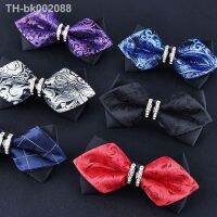 ► 1Piece Bow Tie Bling Crystal Metal Decoration Sharp Corners Butterfly Knot Mens Accessories Wedding Party Banquet Club Business