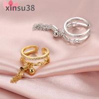 ของขวัญ XINSU38เสน่ห์เสน่ห์สร้อยข้อมือพู่เซอร์โคเนียปรับเครื่องประดับแฟชั่นเปิดแหวนใส่นิ้ว