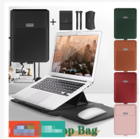 กระเป๋าหนัง PU ขาตั้งแล็ปท็อปแบบ4-In-1แขนสักหลาดเคสแบบกระเป๋า Macbook Air Pro 11,12,13,14,15.4นิ้วขาตั้งแล็ปท็อปกระเป๋ากันน้ำซับใน