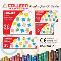 สีชอล์ค สีชอล์กน้ำมัน 12 สี สีคอลลีน Colleen Oil Pastel  Non-Toxic (กล่อง)