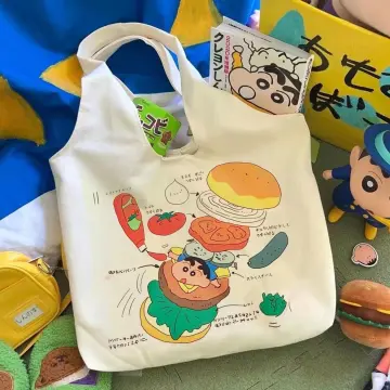 SHIP TODAY- READY STOCK) Shin Chan Canvas bag Shopping Tote bags Tote bag  Bag Tuisyen Sekolah Tuition bag Shoulder bag | Shopee Malaysia