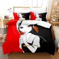 New Kaguya-sama Love is War Bedding Set Cartoon Anime three-piece set Adult Kid Bedroom Duvetcover Sets 3D Kawaii bed sheets