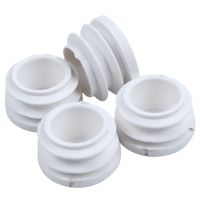 4 Pcs 19mm Dia Plastic Blanking End Cap Tubing Pipe Inserts Bung White