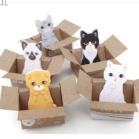 40packslot Cute Dog cat box Memo Pad Sticky Notes planner stickers Pads Korean Stationery Wholesale Free Shipping