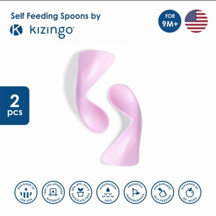 Jual Kizingo Right Handed Spoon [isi 2] / Sendok Bayi / Sendok