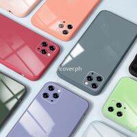 （A New sale）♞พื้นที่เคสซิลิโคนเหลวพร้อมฝาแก้วสำหรับ iPhone 14 Pro Max Plus 12 11ตัวปกป้องกล้องถ่ายรูปกันกระแทก