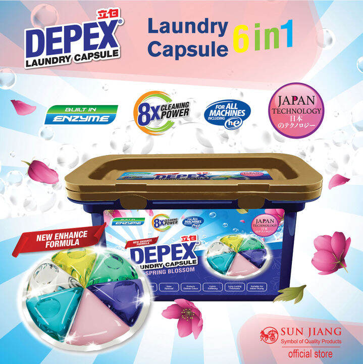 Depex Laundry Liquid Capsule 6 In 1 Lazada