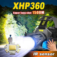 XHP360ที่มีประสิทธิภาพ Led ไฟหน้าไฟฉาย18650แบบชาร์จหัวไฟฉาย XHP90พลังงานสูงตกปลาล่าสัตว์หัวโคมไฟ