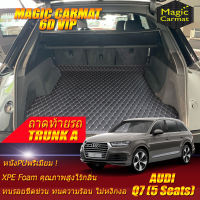 Audi Q7 5Seats 2016-2020 Trunk A (เฉพาะท้ายรถแบบA) ถาดท้ายรถ Audi Q7 5ที่นั่ง 2016 2017 2018 2019 2020 พรม6D VIP Magic Carmat