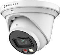 Amcrest 5MP AI Turret IP PoE Camera w/ 49ft Nightvision, Security IP Camera Outdoor, Built-in Microphone, Human &amp; Vehicle Detection, Active Deterrent, 129° FOV, 5MP 20fps IP5M-T1277EW-AI White