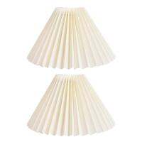 2X Pleats Lampshade Table Lamp Standing Lamps Japanese Style Pleated Lampshade Creative Desk Lamp Shade Bedroom Lamps -B