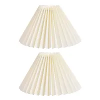 2X Pleats Lampshade Table Lamp Standing Lamps Japanese Style Pleated Lampshade Creative Desk Lamp Shade Bedroom Lamps -B