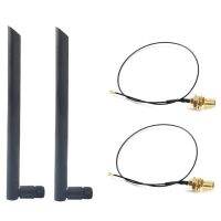 10X Dual Band 6Dbi Wireless WiFi Antenna RP-SMA+MHF4 Pigtail Cable for AX200 AC9260 NGFF M.2 Wireless Card WIFI Modules