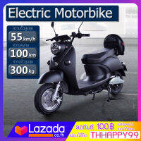 รถไฟฟ้า มอเตอร์ไซค์ไฟฟ้า ElectricMotorbike สกู๊ตเตอร์ไฟฟ้า กำลังมอเตอร์ 1200W /60V ความเร็วสูงสุด 55 km/h