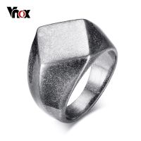 【hot】¤  Vnox Punk Chunky Flat Rhombus Top Thumb Men Fraternal Band Male Jewelry Hiphop