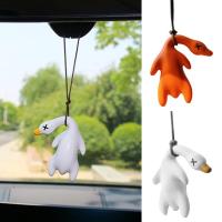 Swinging Duck Car Ornament Funny Cartoon Roast Duck Pendant Creative Rearview Mirror Pendant Car Decoration for Car Interior forceful