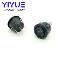 ][= 5Pcs 23Mm Diameter Small Round Boat Rocker Switches Black Mini Round 3 Pin ON-OFF-ON Rocker Switch