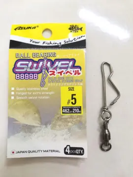 50pcs Rolling Swivel with Hanging snap Fishing Tackle  fishhooks Connector (50pcs 8#) : Sports & Outdoors