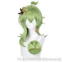 【LZ】ﺴ  Collei Cosplay Wig Game Genshin Impact Collei Sumeru 55cm Green Fake Scalp Top Heat Resistance Hairpiece Halloween Role Play