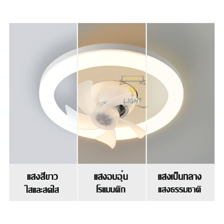 โคมไฟพัดลม-พัดลมติดเพดาน-48w-60w-พร้อมไฟ-led-360-มีรีโมตควบคุมระดับไฟ-ขนาดใหญ่-หมุนได้-เหมาะสําหรับห้องครัวห้องร