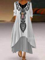 【HOT】◑ New Irregular Design Streetwear Boho Africa Dresses Bohemia Female Robo Beachwear Fashion