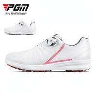 PGM Waterproof Golf Shoes Womens Shoes Lightweight Knob Buckle Shoelace Sneakers Ladies Breathable Non-Slip Trainers Shoes XZ179