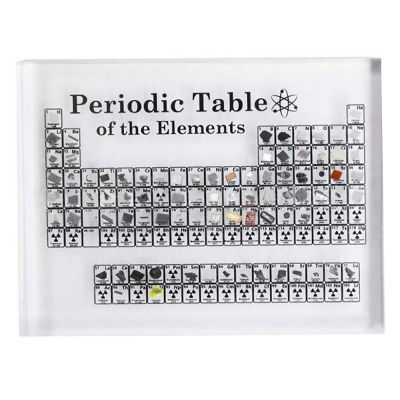 Acrylic Periodic Table with Real Elements Letter Decoration Kids Teaching School Display Chemical Elements Home Decor