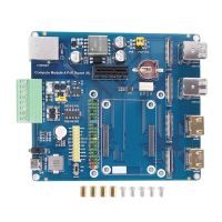 For Raspberry Pi Compute Module 4 POE/RS485/RS232 Expansion Board 2 MIPI CSI Ports 4 USB RJ45 40PIN GPIO Compute Module