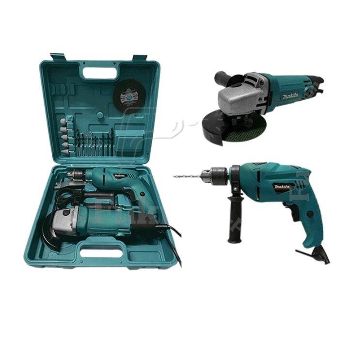 MAKITA 2 in 1 Power Tool Set 850W - Grinder and Drill a BOX | Lazada PH