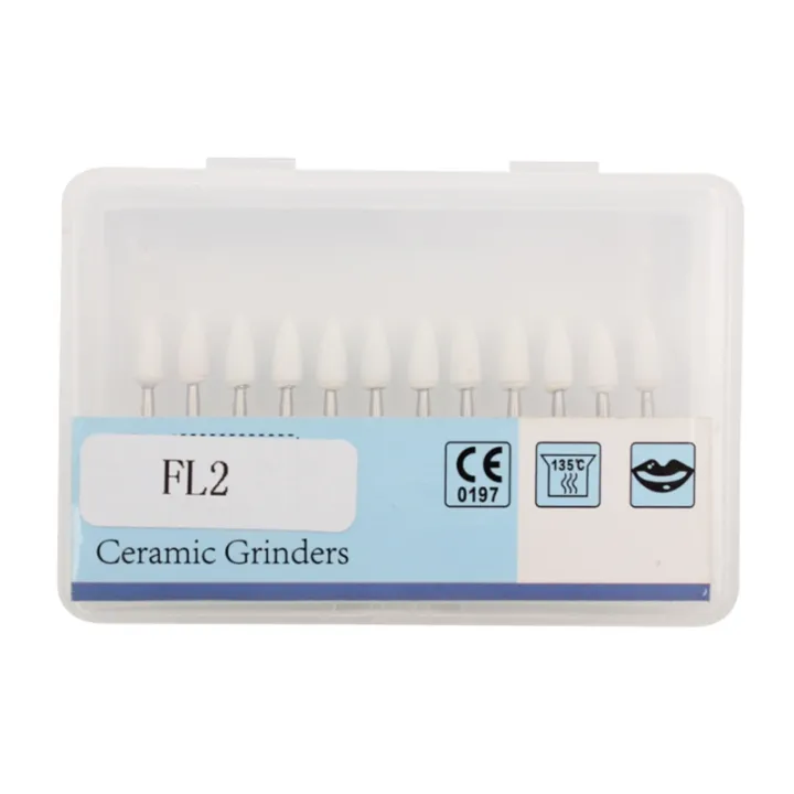 Dental Flame White Stone Polishing FG Burs Abrasion Point Bur Fit High