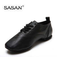 รองเท้าผ้าใบ Latin Dance รองเท้าหนังแท้ครู Man Boy Belly รองเท้า7721สีดำ Modern Jazz Flat Soft Sole ส้นแบน Light