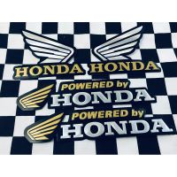 HOT** สติ๊กเกอร์ปีกฮอนด้า Honda สีทอง Gold Logo [4ชิ้น] โลโก้ Foil Sticker 3D ตัวนูน ติดรถ แต่งรถ CBR Wave Pcx Click Dream Msx ส่งด่วน สติ ก เกอร์ ติด รถ สติ๊กเกอร์ ออฟ โร ด สติ ก เกอร์ ข้าง รถ กระบะ สติ ก เกอร์ ข้าง รถ สวย ๆ