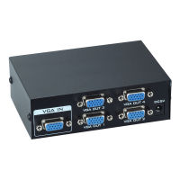 VGA Video Splitter - 1 in to 4 Out - 1 PC to 4 Monitors 1x4