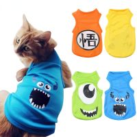 ZZOOI Pet Cat Clothes for Cats Summer Vest T-Shirt Dog Cat Clothes Costume for Small Dogs Cartoon Vest for Puppy 35 Ropa Camiseta