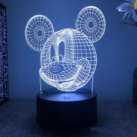 ◆◙ Disney Mickey Mouse 3D Night Light LED 7 Colors Color Changing Lights Bedroom Decoration Toys Kids Kids Birthday Gift