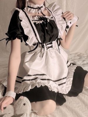 Low Chest Maid Costume Lolita Sexy Lolita Anime Cute Japanese Soft Girl Suit Genshin Impact Cosplay Blessing Of Inhabitants Use