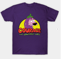 Courage The Cowardly Dog graphic design print tee mens cotton O-neck Short sleeve T-Shirt Valentines Day gift