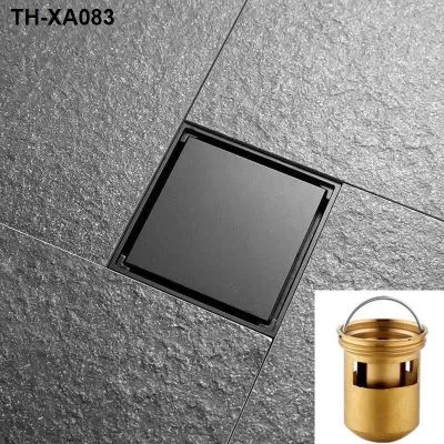 ✐✵ 304 stealth Tibetan can set ceramic tile stainless steel square black against the stench floor drain toilet bath room