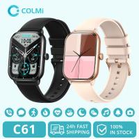 นาฬิกาอัจฉริยะ C61 COLMI 1.9นิ้วการตรวจสอบการนอนหลับอัตราการเต้นของหัวใจโทรผ่านบลูทูธแบบเต็มหน้าจอสมาร์ทวอท์ช100สำหรับผู้ชายผู้หญิง