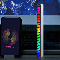 Creative RGB Music Sound Control LED Level Light Bar Novelty Rhythm Lamp PC Desktop Setup Backlight Car Vehicle Atmosphere Light