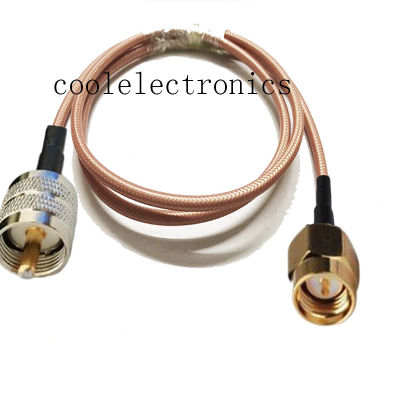 RG142 Low Loss Cable SMA Male to UHF PL259 Male RF Crimp Coax Pigtail Connector Cable 10/15/20/30/50cm 1/2/3/5/10M
