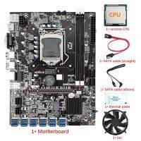 12 Cards B75 BTC Mining Motherboard with Random CPU+Fan+Thermal Grease+2X SATA Cable 12X USB3.0 LGA1155 DDR3 RAM SATA3.0